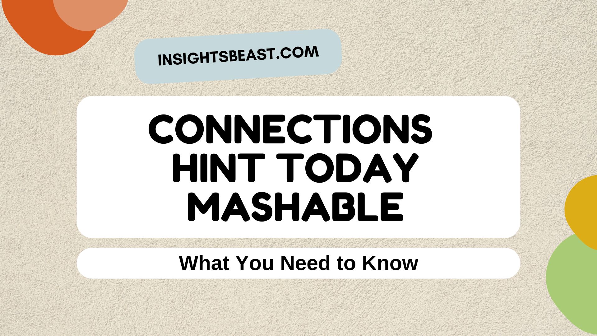 Connections Hint Today Mashable